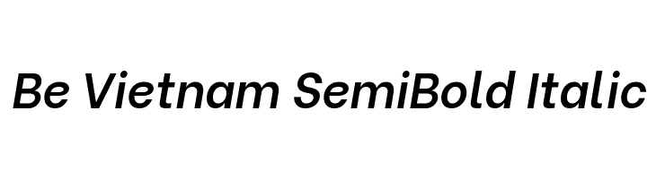 Be Vietnam SemiBold Italic  Fuentes Gratis Descargar