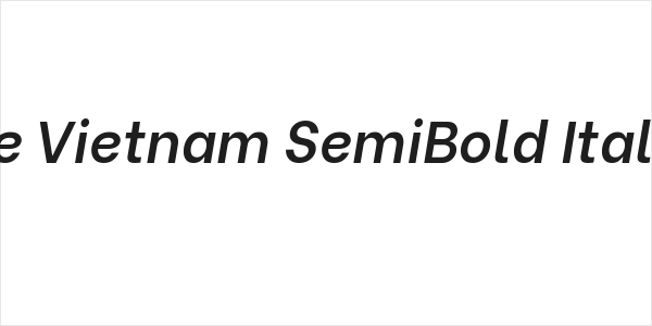 Be Vietnam SemiBold Italic Logo