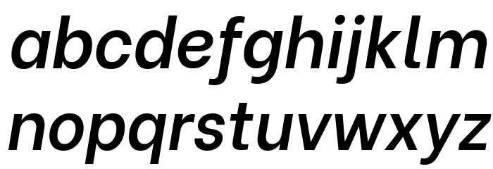 Be Vietnam SemiBold Italic Font LOWERCASE