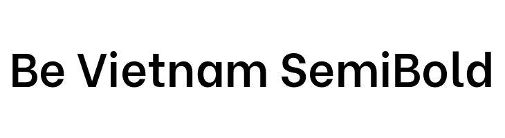 Be Vietnam SemiBold  Fuentes Gratis Descargar