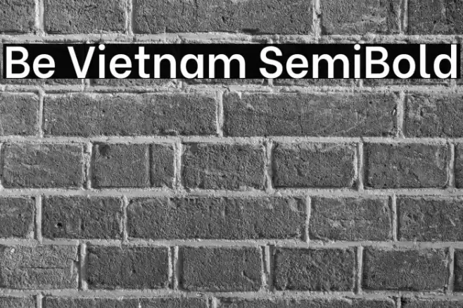Be Vietnam SemiBold Font examples
