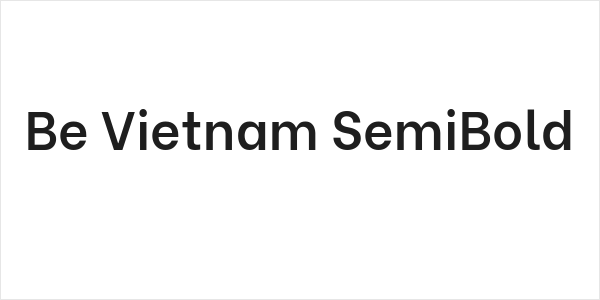 Be Vietnam SemiBold Logo