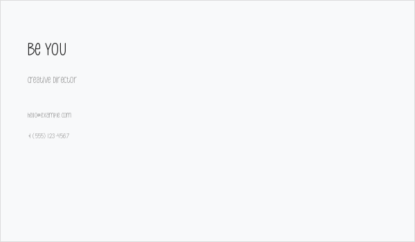 Be You Business Card