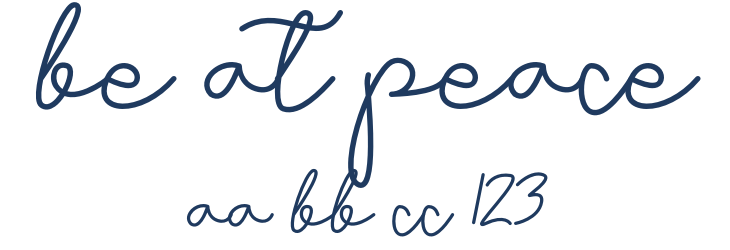 Be at peace Font Preview