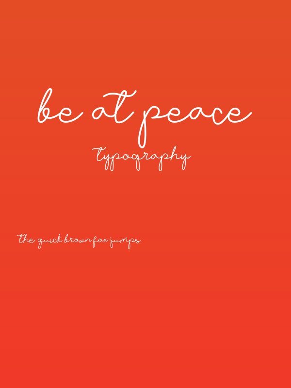 Be at peace Poster
