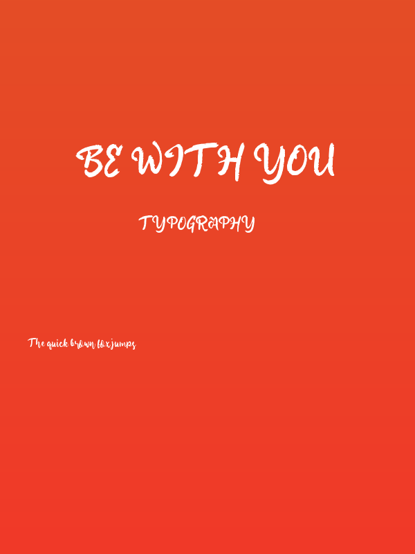 Be with You Poster