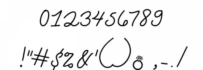 BeMyDiamond Font OTHER CHARS