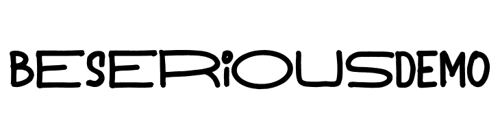 BeSeriousDEMO  Free Fonts Download