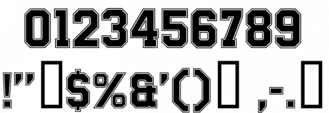 BeTrueToYourSchool-Regular Font OTHER CHARS