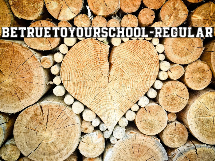 BeTrueToYourSchool-Regular Example 1