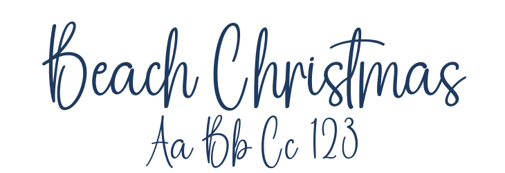 Beach Christmas Font Preview