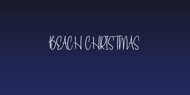 Beach Christmas Social Header