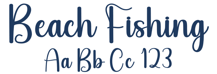 Beach Fishing Font Preview