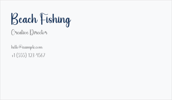 Beach Fishing Business Card
