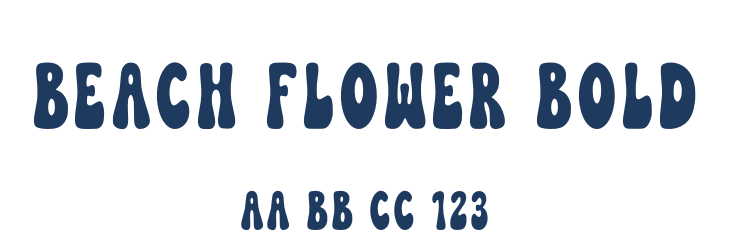 Beach Flower Bold Font Preview