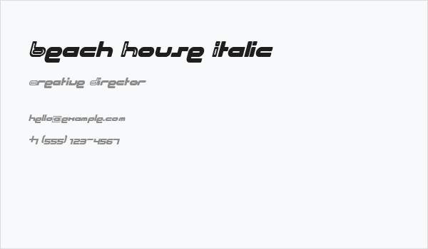 Beach House Italic Business Card