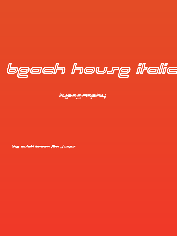 Beach House Italic Poster