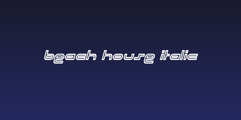 Beach House Italic Social Header