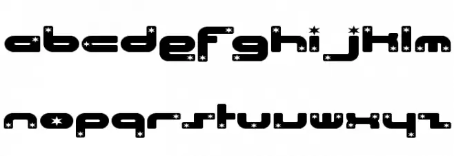 Beach House Stars Heavy Font UPPERCASE