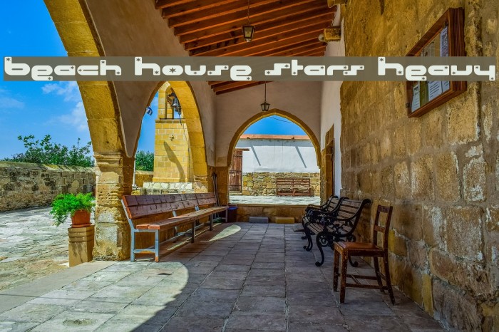 Beach House Stars Heavy Font examples