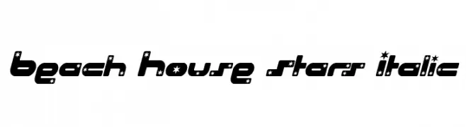 Beach House Stars Italic  Descarca Fonturi Gratis