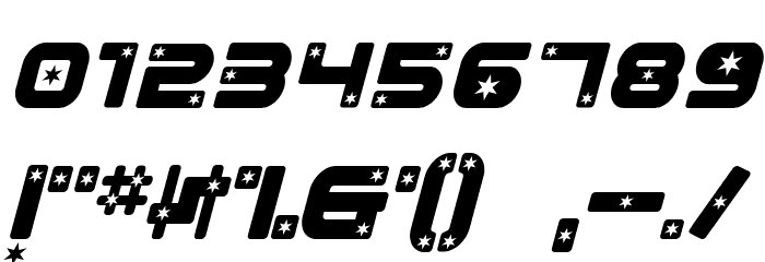 Beach House Stars Italic Font OTHER CHARS