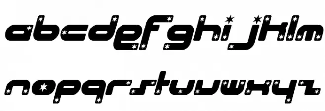 Beach House Stars Italic Schriftart Groß