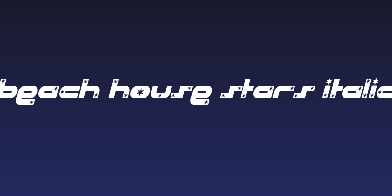 Beach House Stars Italic Social Header