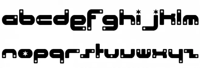 Beach House stars Schriftart Groß
