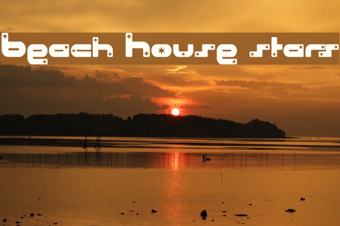 Beach House stars Font examples