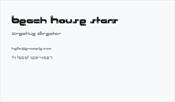 Beach House stars Business Card
