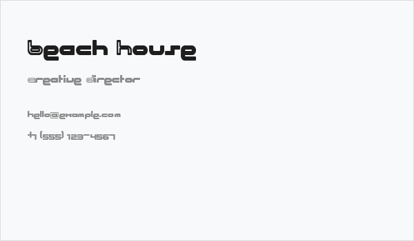 Beach House Business Card