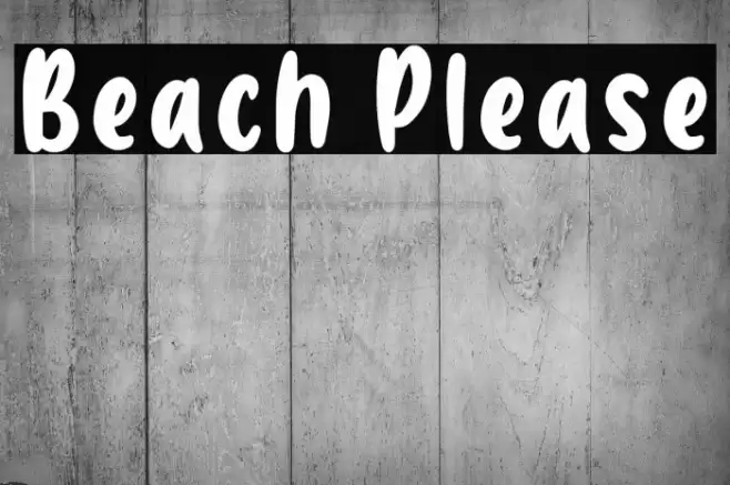 Beach Please Font examples
