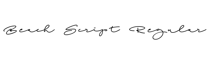 Beach Script Regular Font