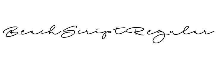 Beach Script Regular  les polices de caractères gratuit tlcharger