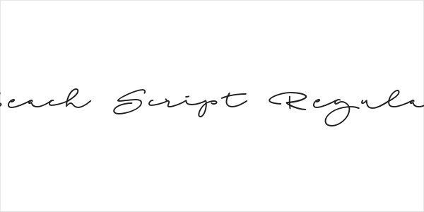 Beach Script Regular Logo