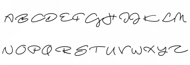 Beach Script Regular Caratteri MAIUSCOLE