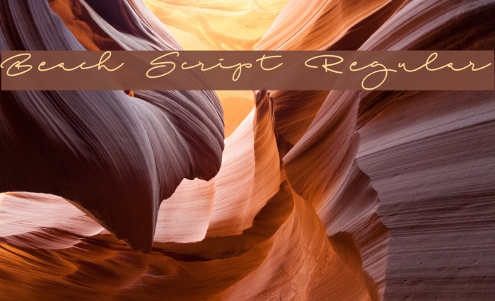 Beach Script Regular Font examples