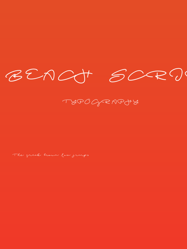 Beach Script Regular Poster