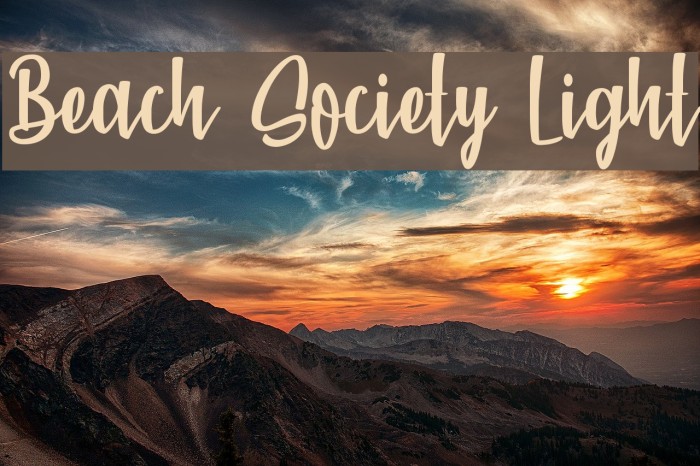 Beach Society Light Example 1