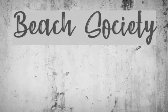 Beach Society Font examples