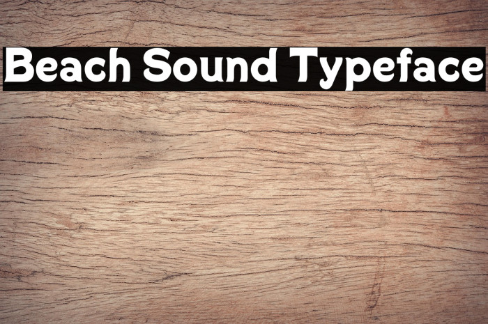 Beach Sound Typeface Example 2