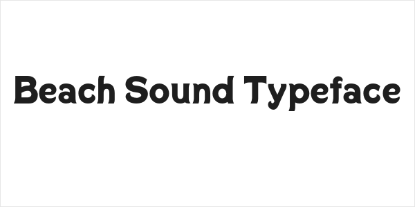 Beach Sound Typeface Logo