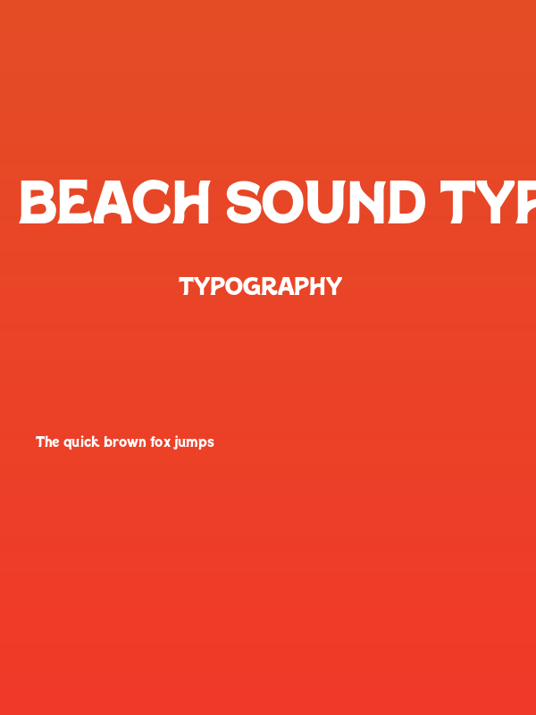 Beach Sound Typeface Poster
