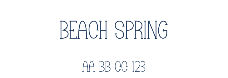 Beach Spring Font Preview