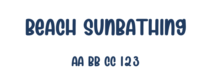 Beach Sunbathing Font Preview