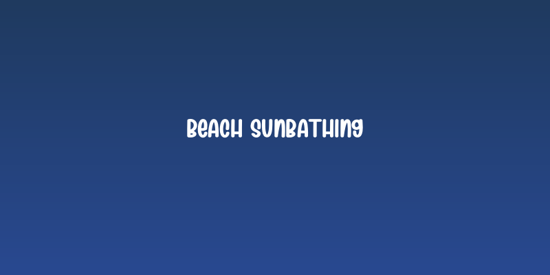 Beach Sunbathing Social Header