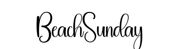 Beach Sunday  नि: शुल्क फ़ॉन्ट्स डाउनलोड