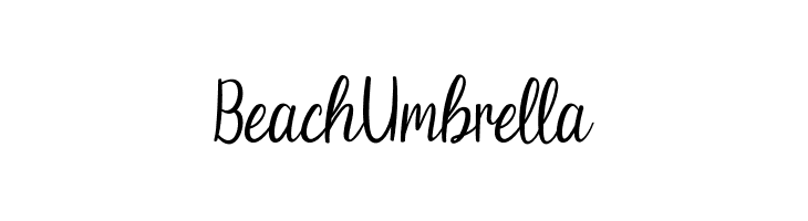 Beach Umbrella  フリーフォントのダウンロード
