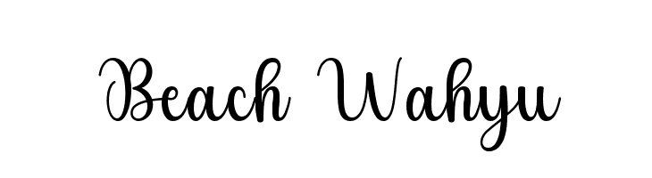 Beach Wahyu  font caratteri gratis